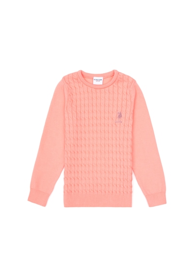 U.s. Polo Assn. Kız Çocuk Kazak /triko 50313060-vr105 Neon Pembe//neon Pınk
