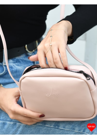 Jara Bag Jara Kadın Mini Çapraz Ayarlanabilir Askılı El, Kol Ve Omuz Çantası Pembe Tek Ebat Jara7-30