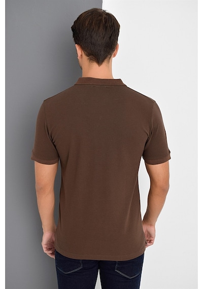 T8561 Dewberry Erkek Tshırt-kahve Kahve