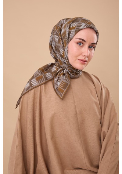 Silk Home Yaz Esintisi Eşarp 150001-03 Yeşil Gri, Kahverengi, Gümüş, Gri