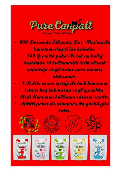 Purecanpati Kedi 5 Çeşit Karışık Krema Ödül ve Kedi Kumu Koku Giderici