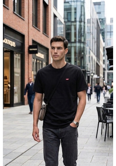 Levi's Ss Orıgınal Mıneral Siyah Erkek T-shırt 56605-0076