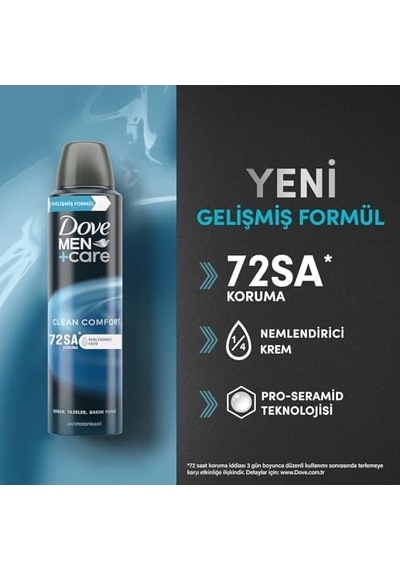 Men Care Clean Comfort Sprey Deodorant 150 Ml