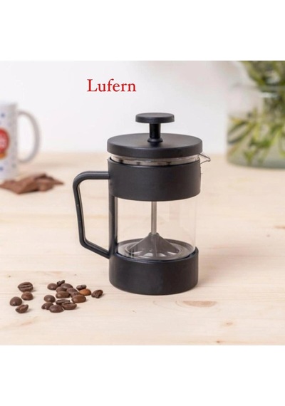 Isıya Dayanıklı Siyah French Press 350 Ml Kahve Ev Ofis Manuel Kullanım Bitki Çayı Estetik Çok Renkli