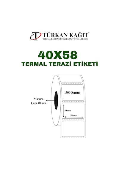 40x58 Terazi Etiketi 1 Rulo 500 Etiket