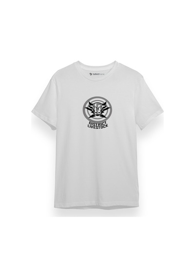 The Hunger Games District 10 Livestock Beyaz Kısa Kol Erkek Tshirt 001