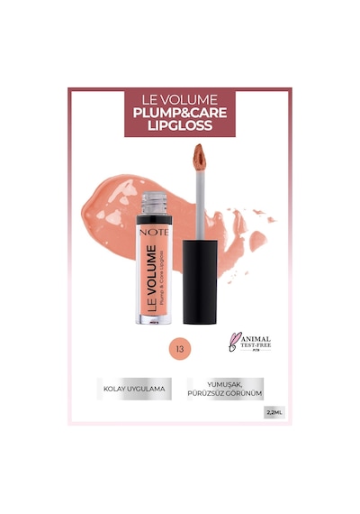 Note Cosmetique Le Volume Plump & Care Lipgloss Nemlendirici Dudak Parlatıcısı - 13 Pink Dream - Pembe