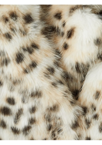 LC Waikiki Lc Waıkıkı Ekru Leopar Desenli Kadın Kürk Kaban
