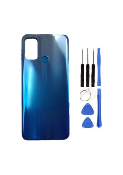 Oppo A32 Uyumlu Arka Pil Kapağı Mavi + Tamir Seti Çok Renkli