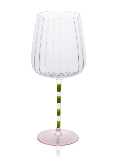 The Mia Şarap Kadehi Pembe Yeşil 600 Ml Çok Renkli