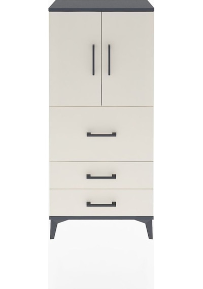 Arges Dolap Tek Raflı 3 Çekmeceli 2 Kapaklı 60x30x134 Antrasit-aytaşı Antrasit Arges Dolap Tek Raflı 3 Çekmeceli 2 Kapaklı 60x30x134 Antrasit-aytaşı Antrasit