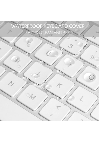 Apple Magic Keyboard 3 A2520 Numerik Türkçe Q Klavye Koruyucu Iso Ters L Enter Uyumlu Ultra İnce Clear Silikon Kaplama Toz Ve Sıvı Koruma Transparent Keyboard Cover Şeffaf