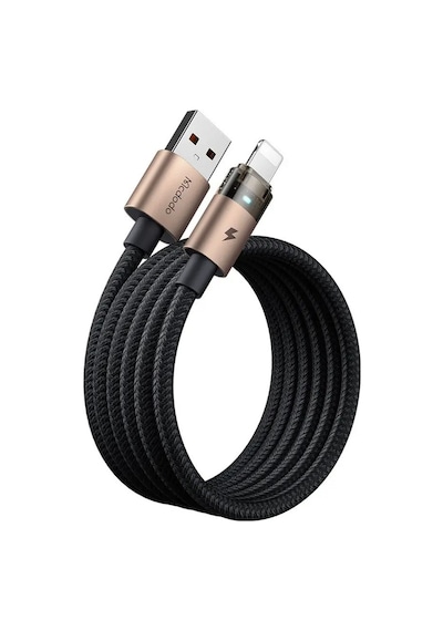 Mcdodo Ca-6911 3a Işıklı Usb Apple Uyumlu iPhone Şarj Data Kablosu 1.2m Siyah