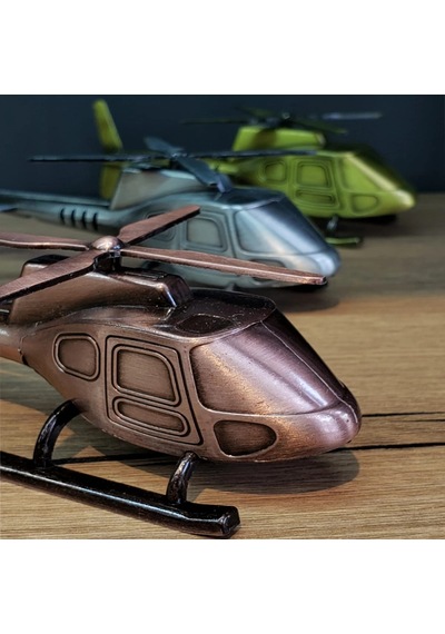 Dekoratif Metal Helikopter Gümüş, Bakır, Gold