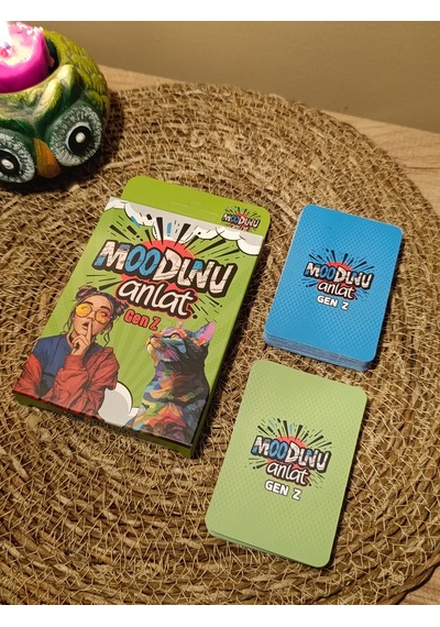 Moodunu Anlat Oyunu Gen Z - Kese Hediyeli 50 Kart Eğlenceli Kart Oyunu