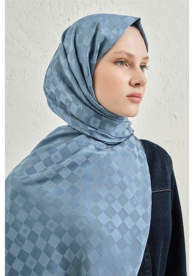 Armine Elegance J.ipek Pamuk Dama Şal - 75 X 195 Mavi