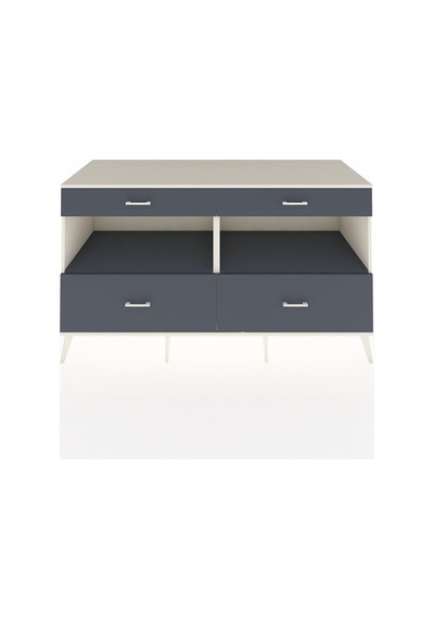 Kronos Konsol 2 Raflı 4 Çekmeceli 176x59x99 Aytaşı-antrasit Aytaşı-antrasit
