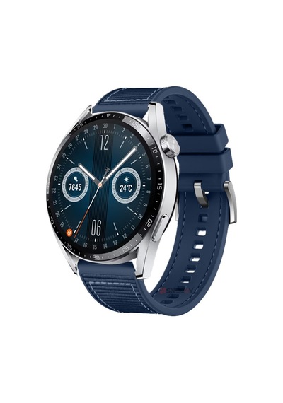Sneezy Huawei Watch Gt Runner-sport 46mm- Gt2 E 22mm Uyumlu Dikiş Desenli Dokuma Silikon Kordon
