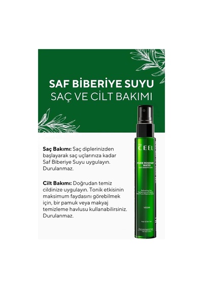 Saf Biberiye Suyu Toniği 100 Ml - Rosemary Water Saç Ve Cilt Bakımı Diğer