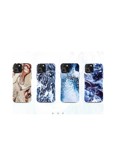 Kajsa Apple Uyumlu iPhone 13 Kılıf Ebru Desenli Kajsa Lava Kapak ZORE-219812