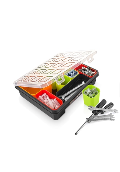 Super Bag Küp 200 Bölmeli Vida Çivi Düğme Taşıma Organizer Kutu N11.1178