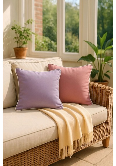 Pembe Kırlent Kılıfı 45x45 Dekoratif Modern Kırlent
