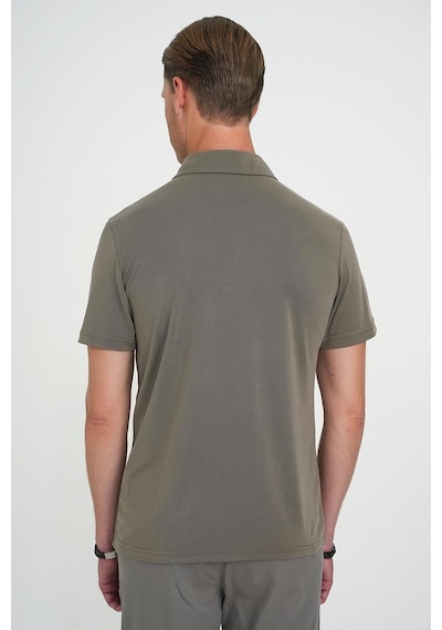 Efor Comfort Fit Polo Yaka Modal Karışım Kısa Kol Casual Haki Tişört Ts 903 Haki