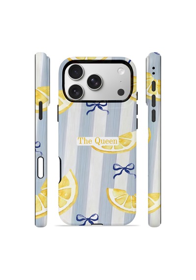 Apple iPhone Uyumlu 17 Pro Vorian Çift Katmanlı Magsafe Kılıf Queen Lemon Bow