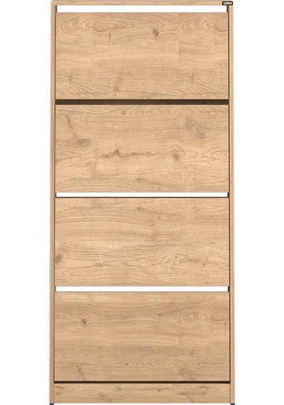 Flat Duo 4 Katlı Geniş Ayakkabılık - Florida Meşe 73x157x26 Cm Meşe