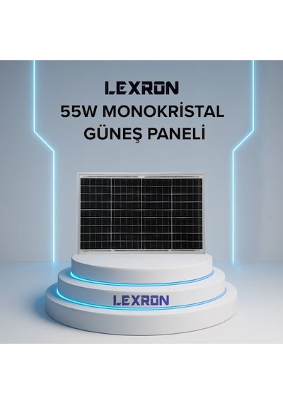 55w Monokristal Güneş Paneli