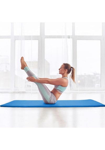 Tr Konfor Zemin 10 Mm Pilates Minderi Taşıma Askılı Pilates Yoga Matı Minderi Seti 10 Mm Mavi Diğer
