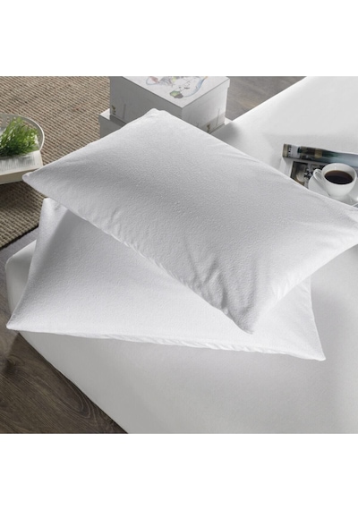 2 Li 50x70 Sıvı Geçirmez Yastık Alezi Beyaz