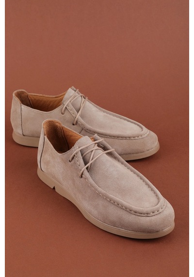 Gondol Kadın Hakiki Deri Moccasin Golf Model Kadın Ayakkabı Hl.33401 Vizon Süet