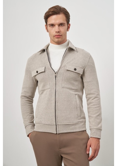 İmza Bej Örme Bebe Yaka Kendinden Desenli Yırtmaçsız Astarsız Slim Fit Classic Mont 1007245158 Bej İmza Bej Örme Bebe Yaka Kendinden Desenli Yırtmaçsız Astarsız Slim Fit Classic Mont 1007245158 Bej