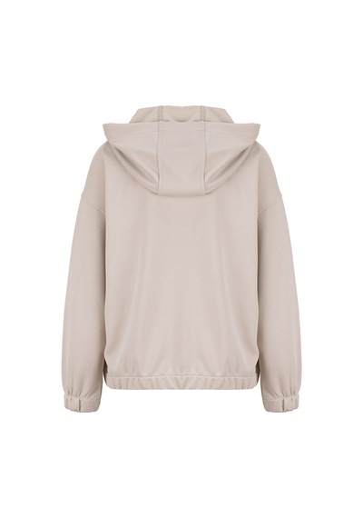 Jeep J6wl-swt7030 Bej Kadın Kapüşonlu Oversize Sweatshirt