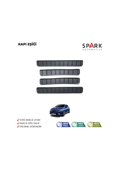 Renault Clio 5 2020- Yılı Ve Sonrası Uyumlu Kapı Eşiği 4 Parça
