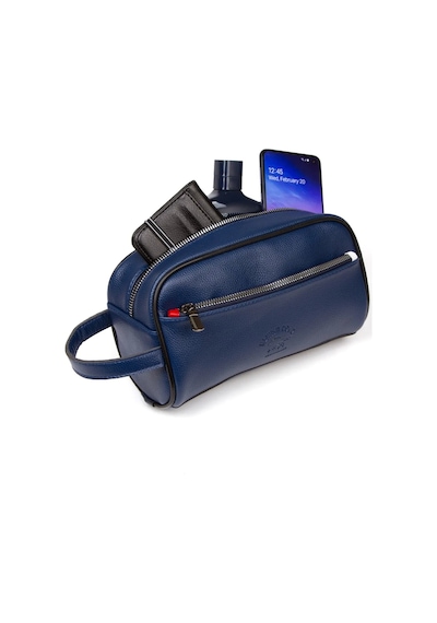 Tuldar Erkek Deri Portföy Clutch Traş Kozmetik Bakım Ve Günlük El Çantası Tul374 Lacivert