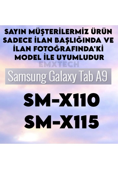 Samsung Galaxy Tab A9 8,7 İnç Sm-x110 Sm-x115 Uyumlu Kırılmaz 9h Nano Esnek Cam