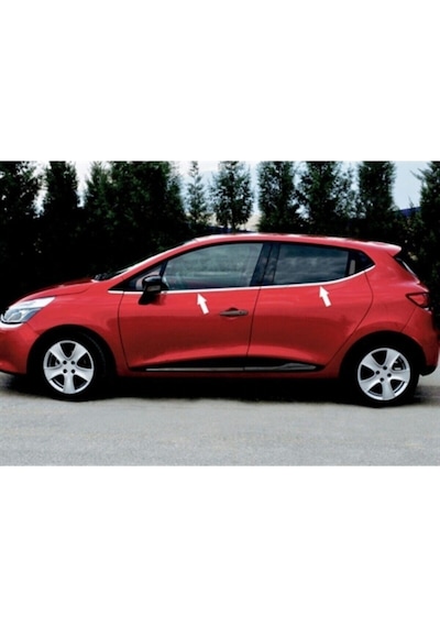Clio 4 Hb Uyumlu 4'lü Krom Set Cam Çitası/kapı Çitası/bagaj Altı Krom/ön Panjur Krom