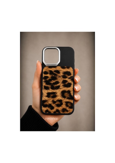 İphone 11 Uyumlu Kılıf Leopar Desenli Darbe Emici Metal Kamera Korumalı Yumuşak Silikon Kapak Sarı
