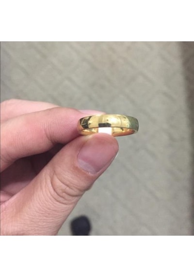 4 Mm Ince Bombeli Çelik Alyans Çifti Söz Yüzükleri Altın Kp Cl15 Altın