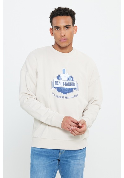 Ac&co / Altınyıldız Classics Erkek Açık Bej Oversize Fit Bol Kesim Real Madrid Lisanslı Pamuklu Bisiklet Yaka Sweatshirt Açık Bej Ac&co / Altınyıldız Classics Erkek Açık Bej Oversize Fit Bol Kesim Real Madrid Lisanslı Pamuklu Bisiklet Yaka Sweatshirt Açık Bej