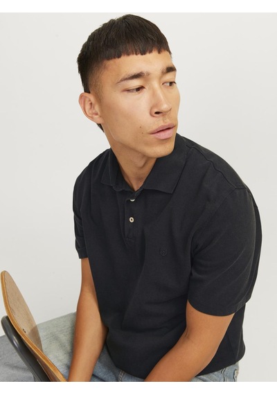 Jack & Jones Jprbluwıllıam Wash Ss Polo Sn Black Black Siyah