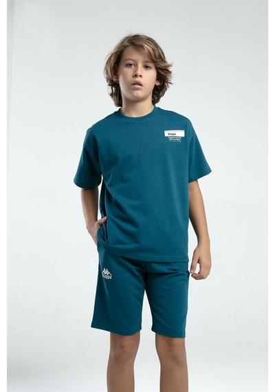 Kappa 36225 Erkek Çocuk Şortlu Pijama Bermuda Takım PETROL