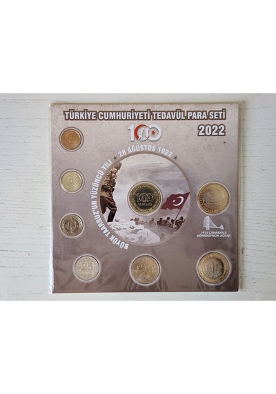 Büyük Taarruz Tedavül Seti 2022. 2022 Yılı Tedavül Hatıra Para Seti. Orijinal Set Koleksiyonluk