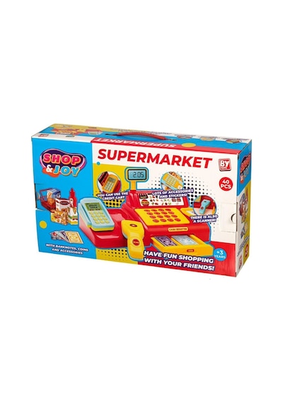 Benim Marketim - Shop-joy Süper Market Yazar Kasası 43 Parça Eğitici Oyun Seti