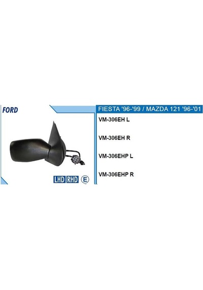 Dikiz Aynası Sağ Mazda 121 3 96/03 Fiesta 4 95/03 Istımalı Elektrikli 96fb-17682-hh Vm-306eh R