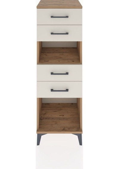 Hyperion Dolap Tek Raflı 4 Çekmeceli 44x44x134 Çam-aytaşı Çam