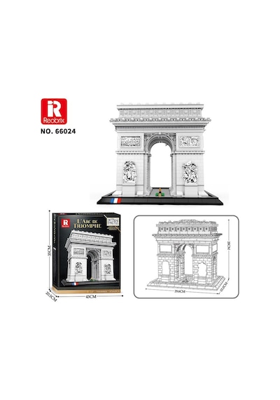 Reobrix 66024 Zafer Takı Yaratıcı Yapı Blok Seti Building Blocks Arch Of Triumph - 3718 Parça