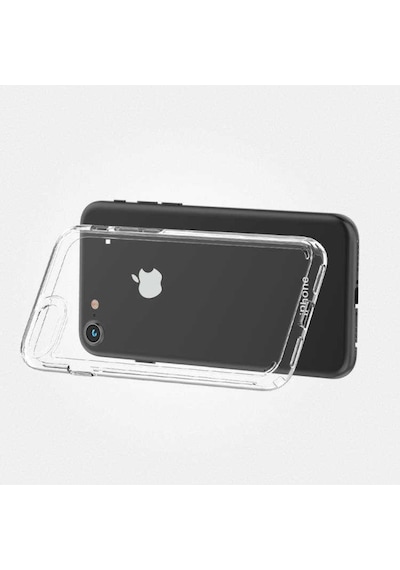 Apple Uyumlu iPhone 7 Kılıf Zore Coss Şeffaf Sert Silikon Kılıf Renksiz